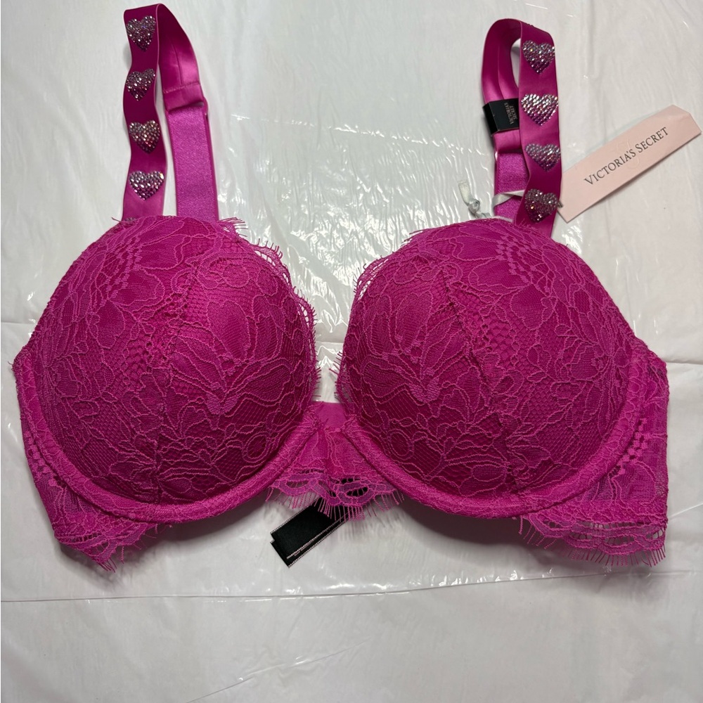 Victoria's Secret Fuchsia Lace Bra